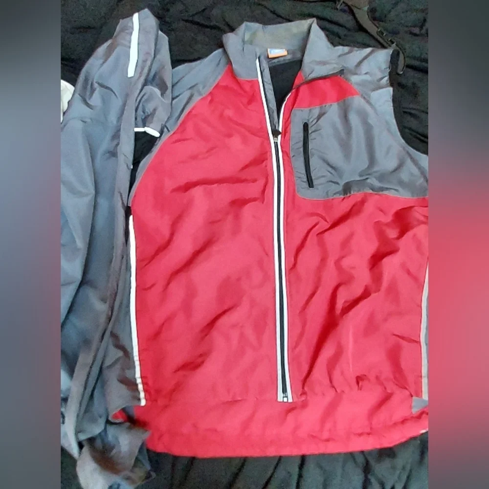 Performance Technical Wear Mens Large Convertible Windbreaker Jacket Vest Zip